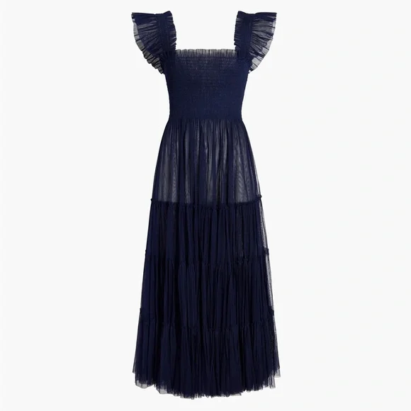 Hill House Navy Tulle Ellie Nap Dress XS NWT - Picture 5 of 8